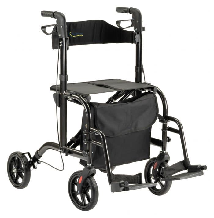 MultiMotion Duo rollator voorzijde rolstoel stand